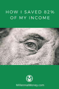 how i saved 82 percent of income