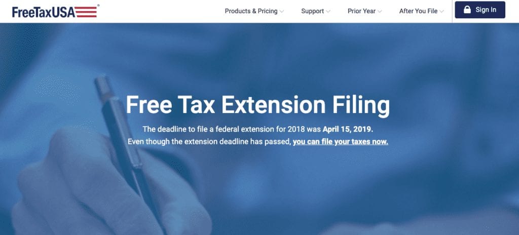 free tax extension filing