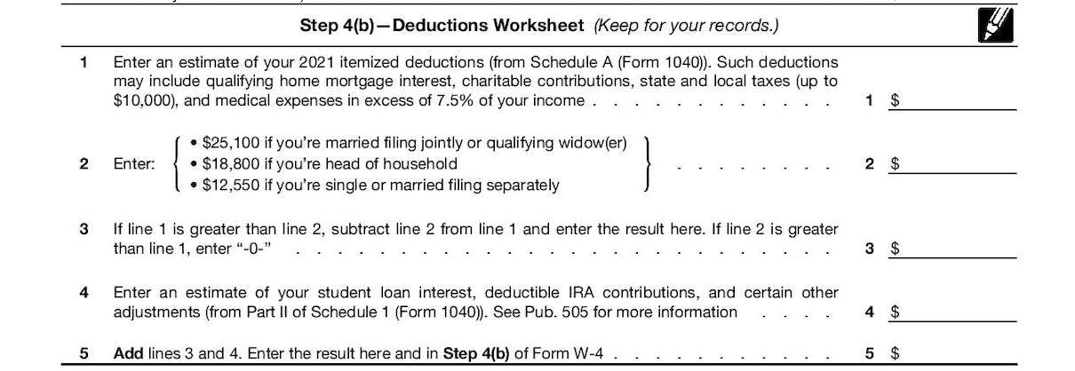 w-4 form 2020 deductions