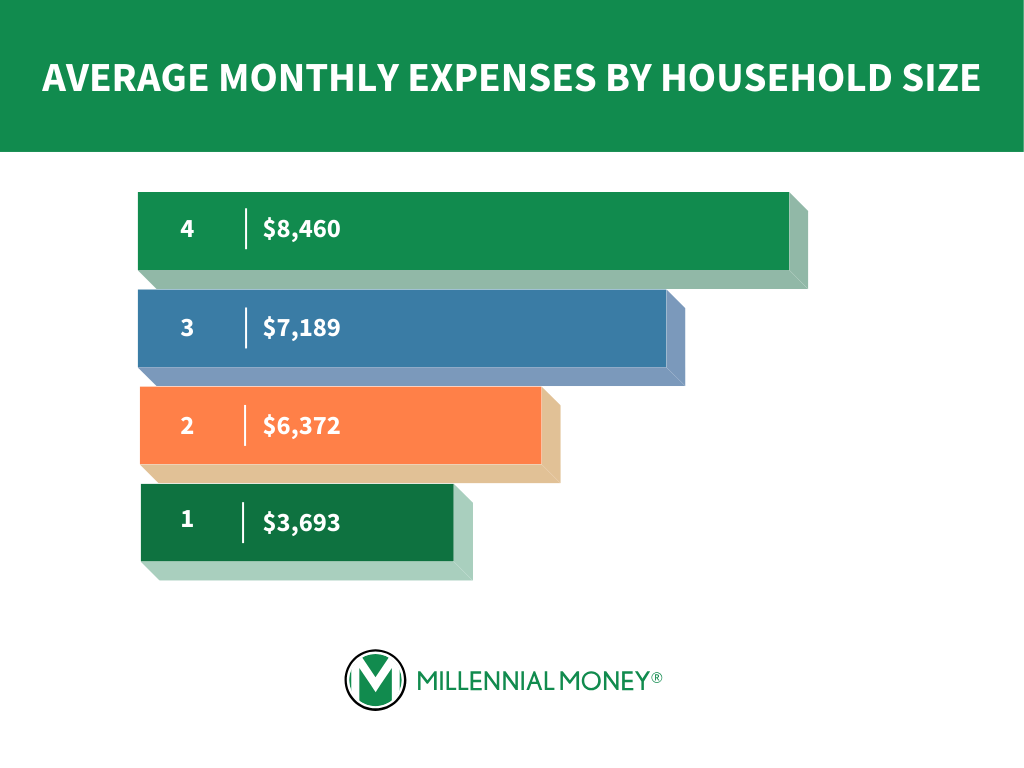 Average Monthly Expenses by Household Size