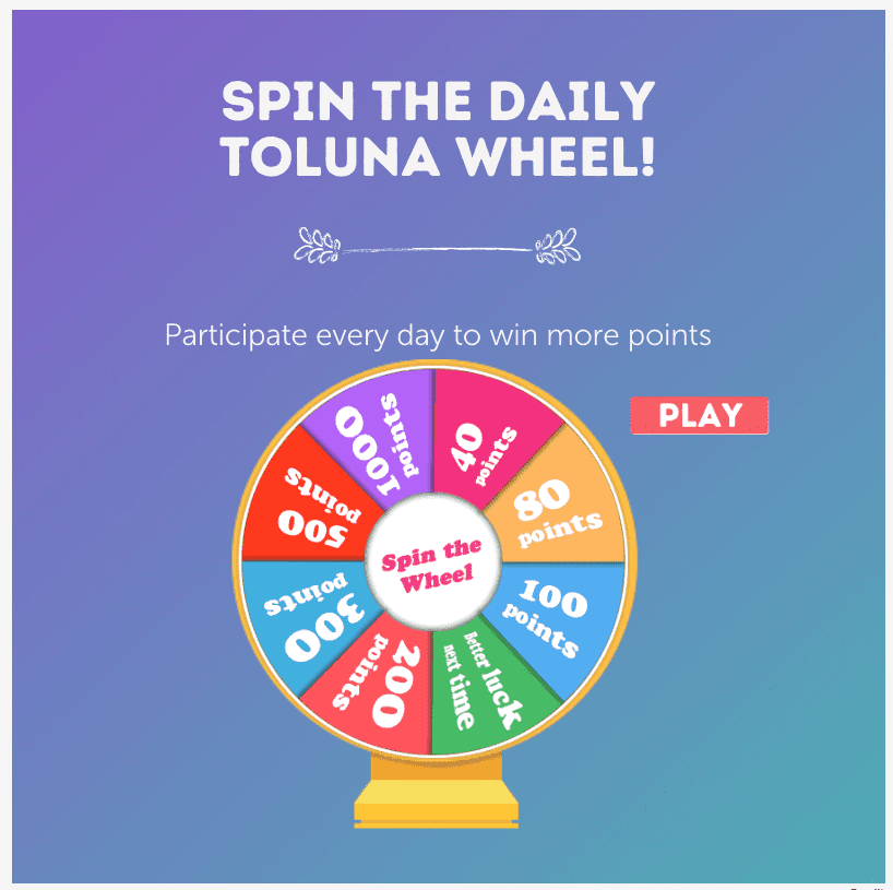 Daily Toluna Wheel
