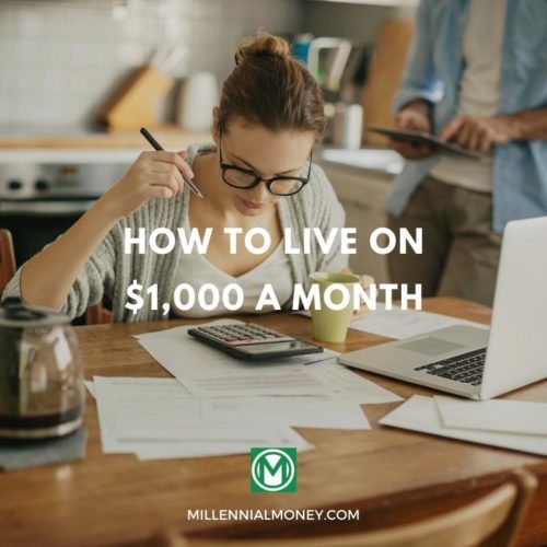 how to live on $1000 a month