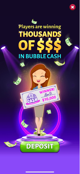 Bubble Cash home screen